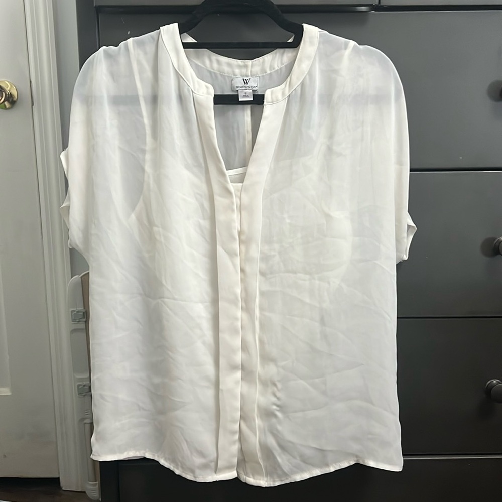 NWOT Worthington white blouse with tank size small